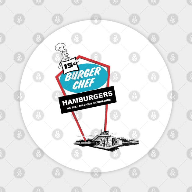 Burger Chef. Fast Food Restaurant Magnet by fiercewoman101